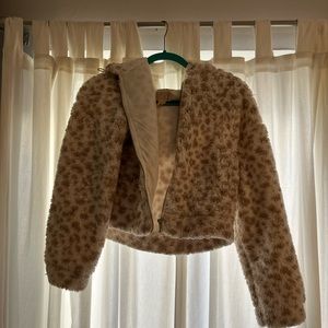 White leopard jacket